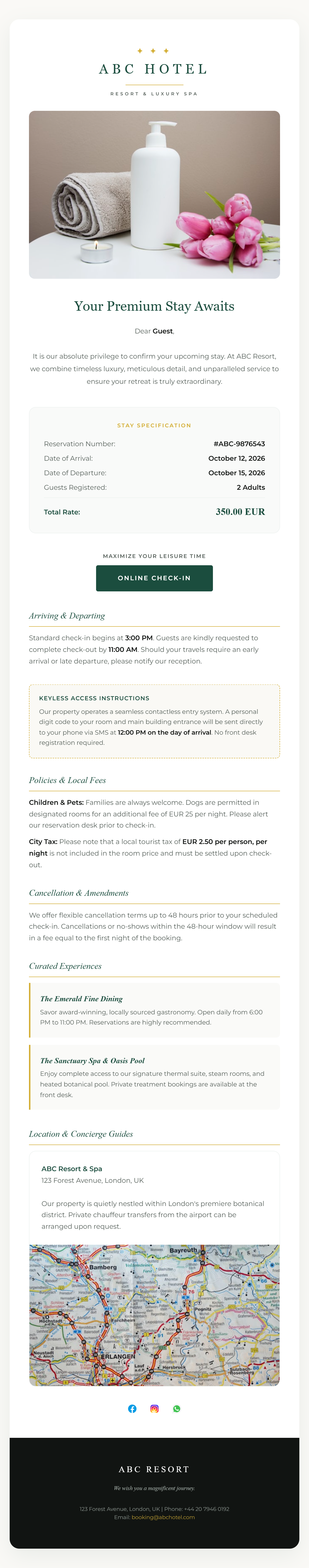 Ivy Booking Confirmation Super